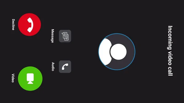 Horizontal mockup of video chat user interface with user icon on a black background. Video communication, remote project management, quarantine, work from home, social distancing