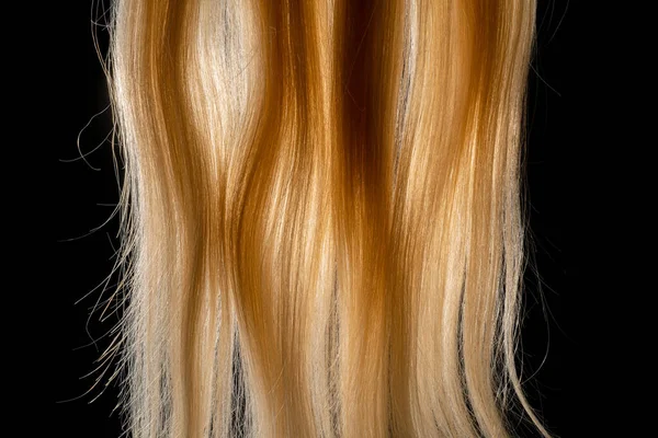 Μέρος Από Ξανθά Λαμπερά Μαλλιά Φωτισμένα Από Φως Τρίχες Ελαφριάς — Φωτογραφία Αρχείου