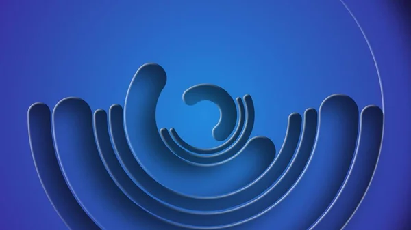 Αφηρημένες Καμπύλες Γραμμές Κύκλοι Γραφικό Των Μπλε Σημιώσεων Γραφικά Υπολογιστών — Φωτογραφία Αρχείου