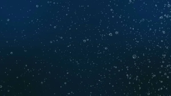 Vzduchové Bubliny Různých Velikostí Plovoucí Pod Vodou Mořské Pozadí Modré — Stock fotografie