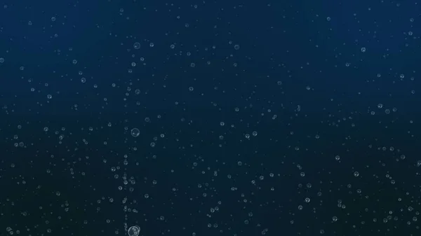 Vzduchové Bubliny Různých Velikostí Plovoucí Pod Vodou Mořské Pozadí Modré — Stock fotografie