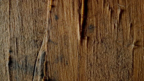 Texture Brown Old Wooden Board Scratches Cuts Damaged Aged Rough — Stock Photo, Image