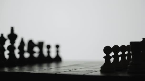 戦略チェスボードゲームの概念 — ストック動画
