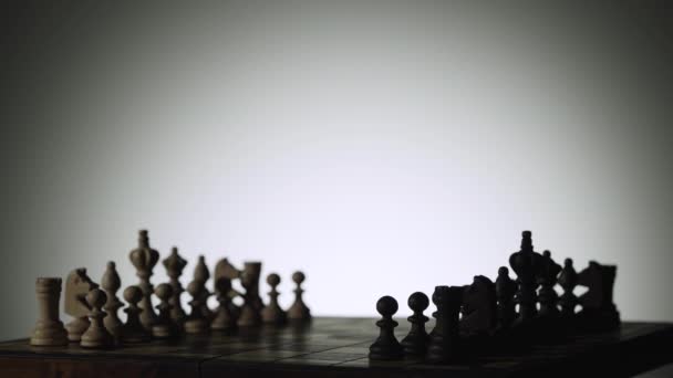 Strategiekonzept Des Schachbrettspiels Rotation — Stockvideo