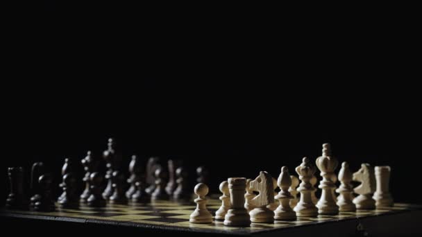 Стратегічна Концепція Шахової Настільної Гри Обертання — стокове відео