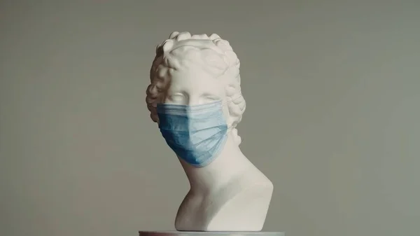 Nahaufnahme Der Schönen Antiken Göttin Venus Marmorstatue Gesichtsmaske Porträt Einer — Stockfoto