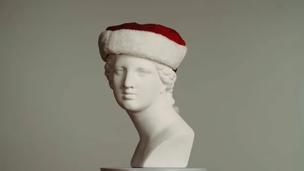 Primer Plano Antigua Estatua Mármol Diosa Venus Sombrero Santa Retrato — Foto de Stock