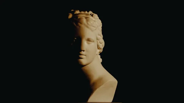 Närbild Bild Bild Vackra Antika Gudinnan Venus Marmor Staty Porträtt — Stockfoto