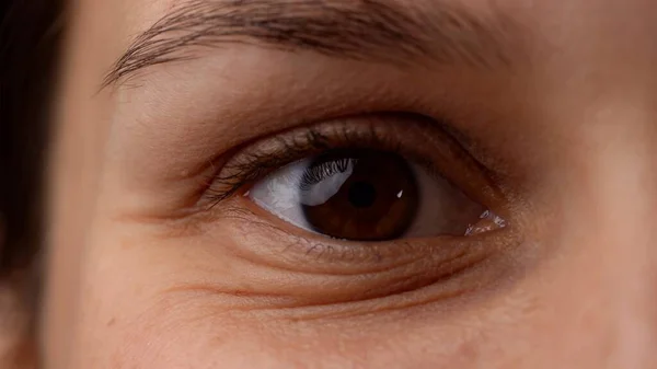 Kůže Textura Oční Krása Kreativní Reklamní Koncept Portrétní Vize Makro — Stock fotografie
