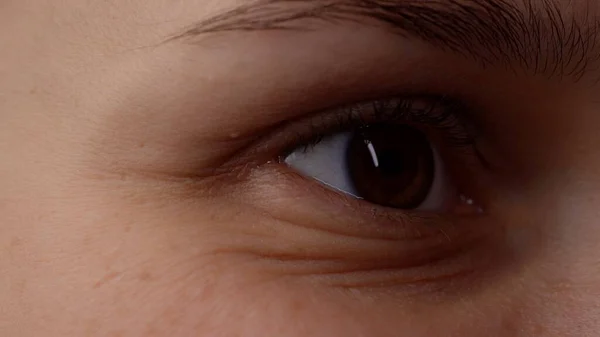 Kůže Textura Oční Krása Kreativní Reklamní Koncept Portrétní Vize Makro — Stock fotografie