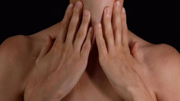 Υφή Του Δέρματος Και Bodycare Έννοια Διαφήμιση Πορτρέτο Του Καυκάσιου — Φωτογραφία Αρχείου