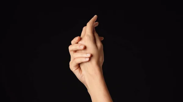 Textura Pele Conceito Cuidados Com Mão Retrato Parte Corpo Feminino — Fotografia de Stock