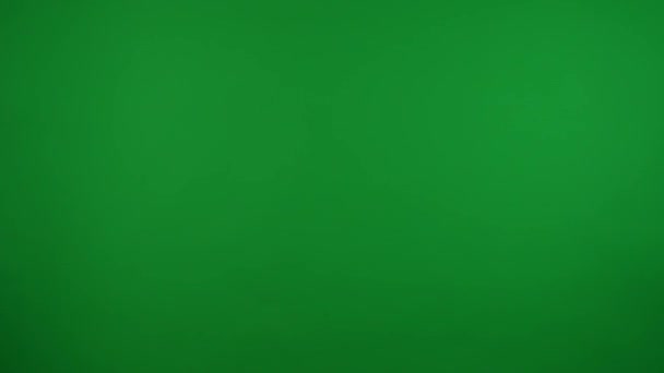 Detailní Zelená Obrazovka Izolované Chroma Klíč Video Zachytit Mumie Ruku — Stock video