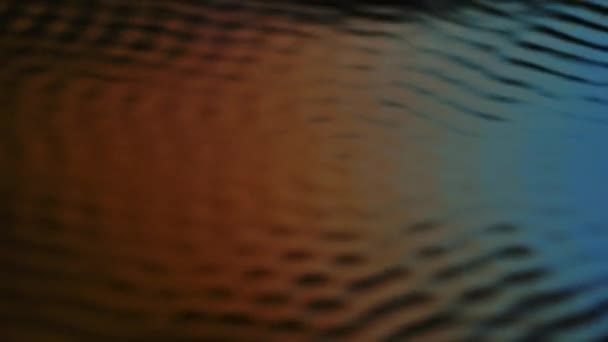 水和合理的创造性抽象概念 关闭工作室拍摄的水面水产养殖 超音速振动作用下低色光运动产生圆环的水面 抽象背景模板 — 图库视频影像