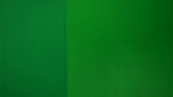 绿色屏幕隔离了彩色键视频捕捉了一个木乃伊显示后 绿色屏幕的横幅盒 引导和恐吓某人 中等规模 模仿你的促销短片或广告 — 图库视频影像