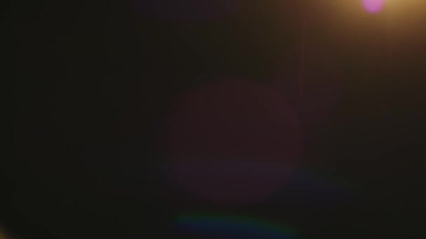Lensa Anamorfik Menyala Konsep Iklan Kreatif Sinematik Cahaya Refleksi Templat — Stok Video
