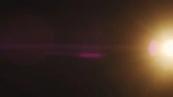 Sinematik Işık Yansımaları Lens Parlamaları Siyah Arka Planda Işık Efektleri — Stok fotoğraf