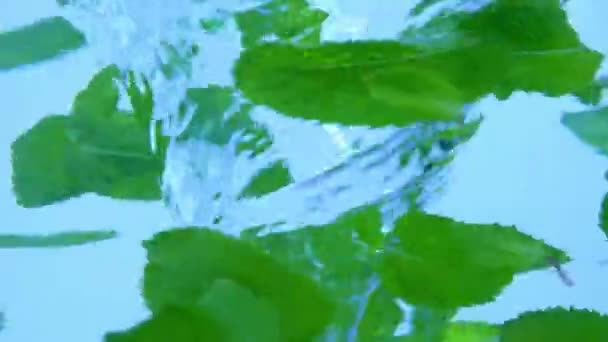 Vatten Bubbelpool Kreativ Annons Koncept Närbild Aqua Vortex Makro Studio — Stockvideo
