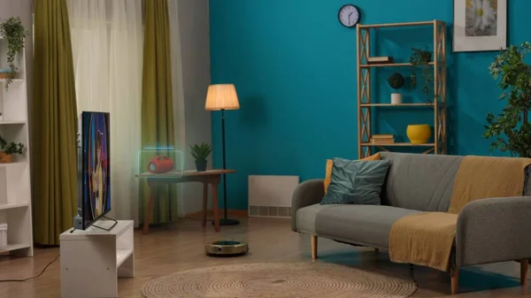 Smart House Modern Lifestyle Advertisement Concept Close Shot Modern Apartment — Stock Photo, Image