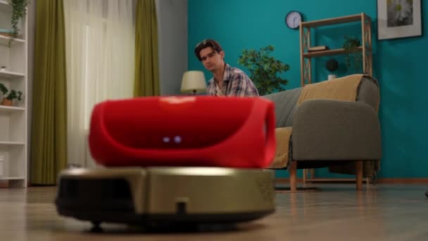 Inteligentní Dům Moderní Technologie Kreativní Reklamní Koncept Detailní Záběr Robot — Stock video