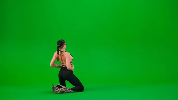 Concetto Pubblicità Creativa Stile Danza Moderna Donna Ballerina Tacchi Alti — Foto Stock