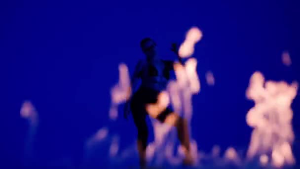 Modern Koreografi Dans Yaratıcı Konsepti Kadın Dansçı Portresi Stüdyoda Yüksek — Stok video