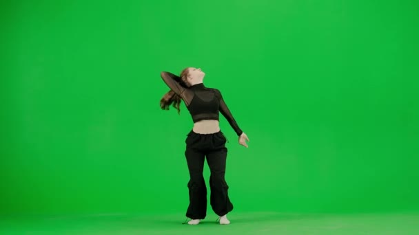 Moderne Choreografie Dansstijl Creatief Concept Portret Van Vrouwelijke Danseres Aantrekkelijk — Stockvideo