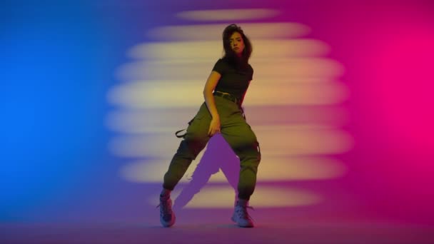 Moderne Choreographie Und Kreatives Konzept Tanzstil Porträt Einer Tänzerin Attraktive — Stockvideo