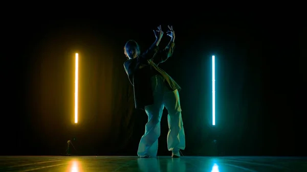 Coreografia Creativa Moderna Concetto Danza Ritratto Danzatrice Attraente Ragazza Abito — Foto Stock