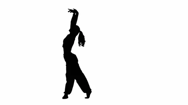 Nowoczesna Twórcza Choreografia Koncepcja Tańca Portret Tancerki Atrakcyjne Dziewczyny Sylwetka — Zdjęcie stockowe