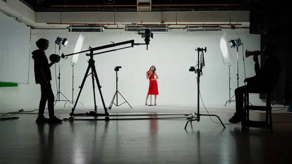 Music Clip Studio Set Shooting Hip Hop Video Dance Scene – stockfoto