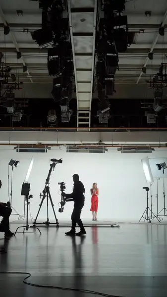 Music Clip Studio Set Shooting Hip Hop Video Dance Scene — Stockfoto