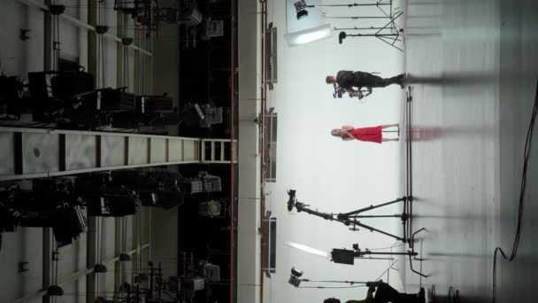 Música Clip Studio Set Disparos Hip Hop Video Escena Danza — Vídeos de Stock