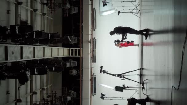 Música Clip Studio Set Disparos Hip Hop Video Escena Danza — Vídeos de Stock