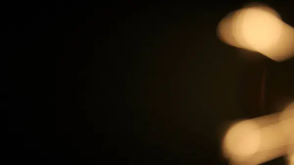 Рамка Черном Фоне Изображены Огни Света Блики Углу Демонстрация Освещения — стоковое фото