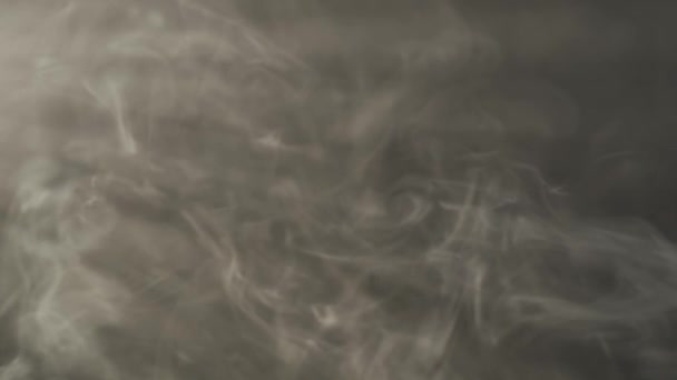 Szürke Füst Fekete Háttérben Gőz Köd Füst Hatékony Textúrája Hdr — Stock videók