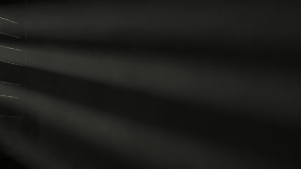 窓から輝く光の光に照らされた黒い背景に煙や霧を放つ テクスチャと抽象アートHdr Bt2020 Hlg材料 — ストック動画