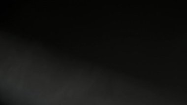 Işıklar siyah arkaplandaki dumanı yavaş çekimde aydınlatır. Duman ve sisin soyut arkaplanı. Yavaş çekim HDR BT2020 HLG Malzemesi