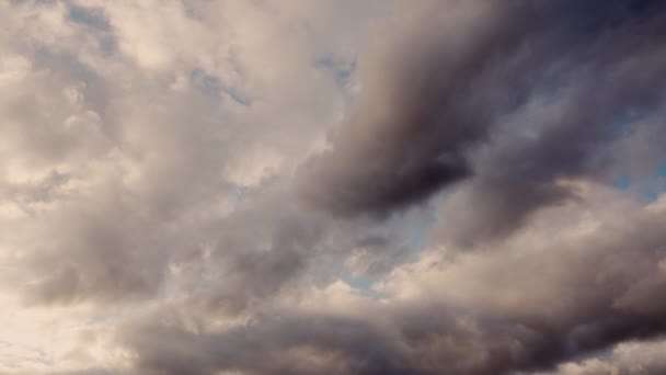 Viharfelhők Timelapse Sötét Felhők Zárják Napot Vihar Előtt — Stock videók
