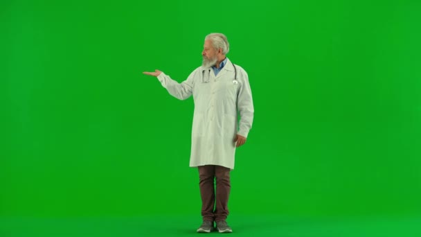 Koncept För Hälso Och Sjukvård Och Medicinsk Rådgivning Porträtt Äldre — Stockvideo