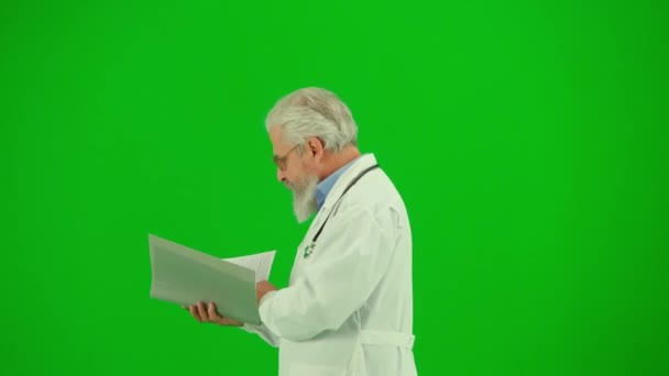Gesundheitswesen Und Medizinische Beratung Werbekonzept Portrait Des Mannes Sanitäter Auf — Stockvideo