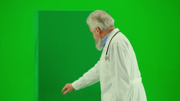 Gezondheidszorg Medisch Advies Reclame Concept Portret Van Een Medicus Chroma — Stockvideo