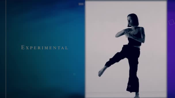 具有各种风格的舞蹈家拼贴特效的视频编辑 — 图库视频影像