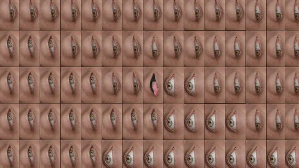 Abstraktní Kreativní Koncept Detailní Záběr Lidské Tváře Část Makro Oko — Stock fotografie