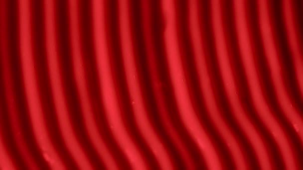 Крем Текстура Візерунком Смуг Борозен Червоного Кольору Косметичний Продукт Обличчя — стокове відео