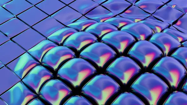 Holographic Tiled Surface Spherical Distortions Striking Image Captures Unique Visually — Stock Photo, Image