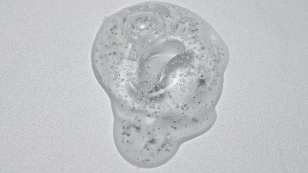 Liquid Gel Creative Advertisement Concept Close Shot Transparent Substance White — Stock Photo, Image