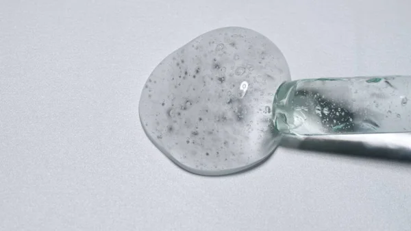 Liquid Gel Creative Advertisement Concept Close Shot Transparent Substance White — Stock Photo, Image