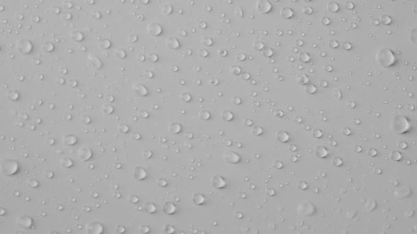 アクアエレメントクリエイティブ広告コンセプト 白い背景に透明なガラスのショットを閉じます 多くの水が空気の流れによって吹き飛ばされ抽象的なパターンを作り出します — ストック動画