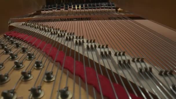 Musik Und Instrumente Kreatives Werbekonzept Nahaufnahme Eines Klassischen Klaviers Studio — Stockvideo